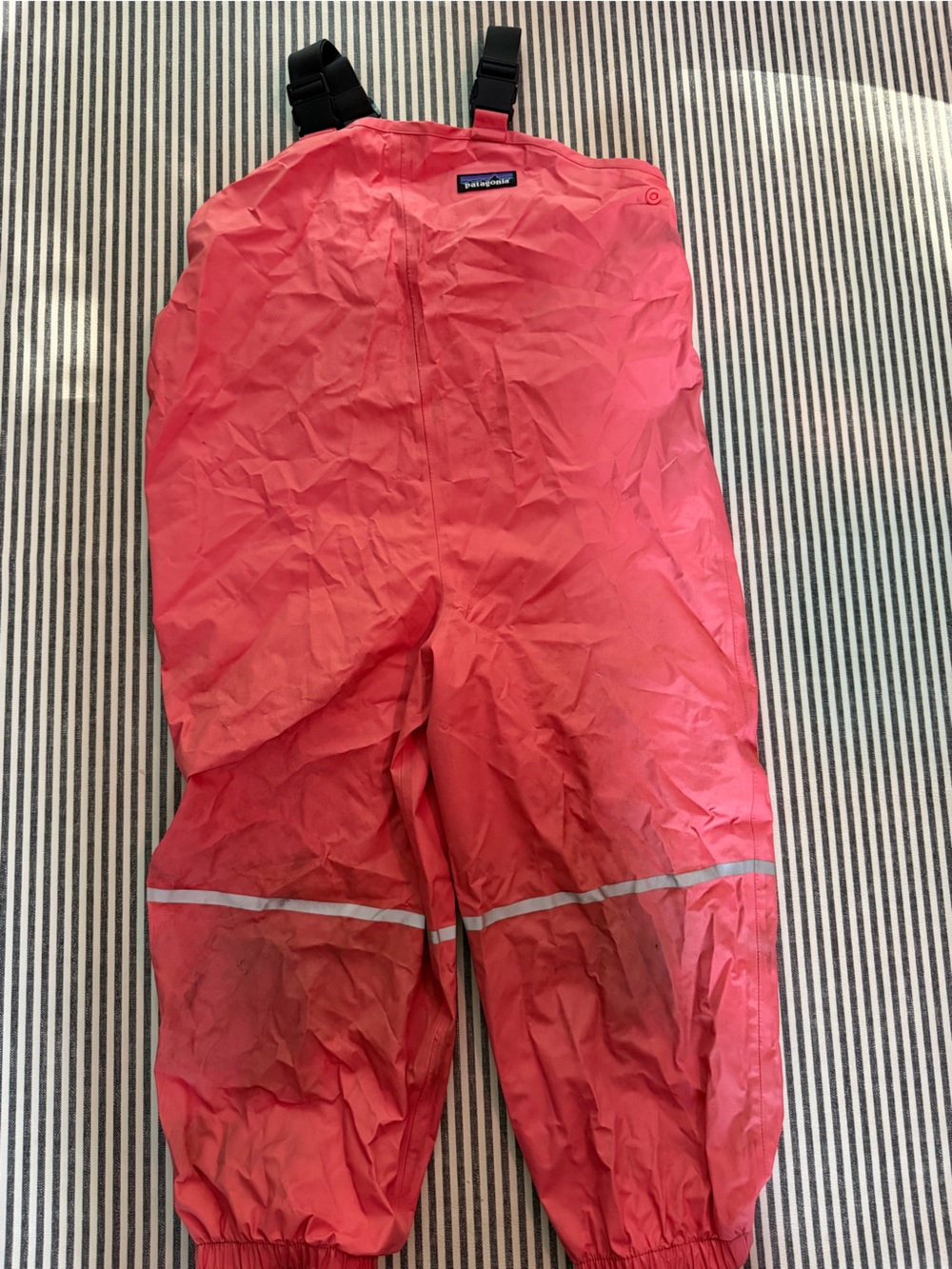 Patagonia Kids Waterproof Overalls - Coral Pink with Black Straps